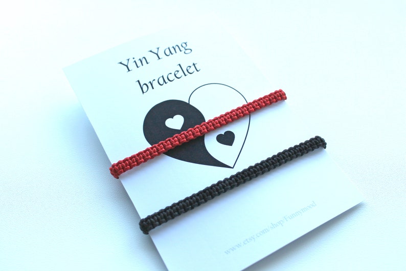 Yin Yang bracelet Wanderer bracelet Friendship bracelet set Etsy