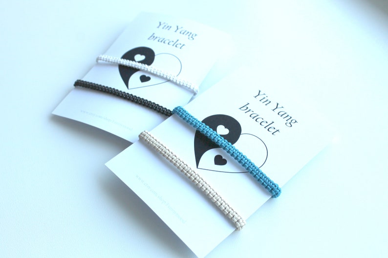 Yin Yang bracelet Wanderer bracelet Friendship bracelet set Etsy