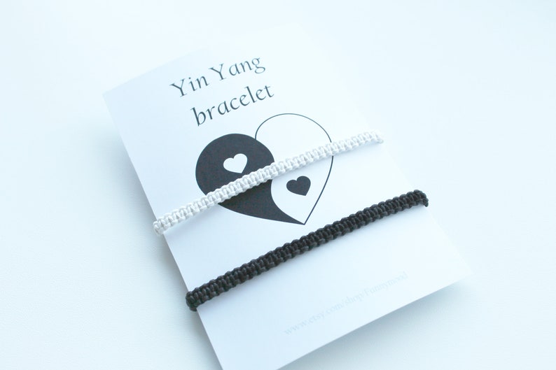 Yin Yang bracelet Wanderer bracelet Friendship bracelet set Etsy