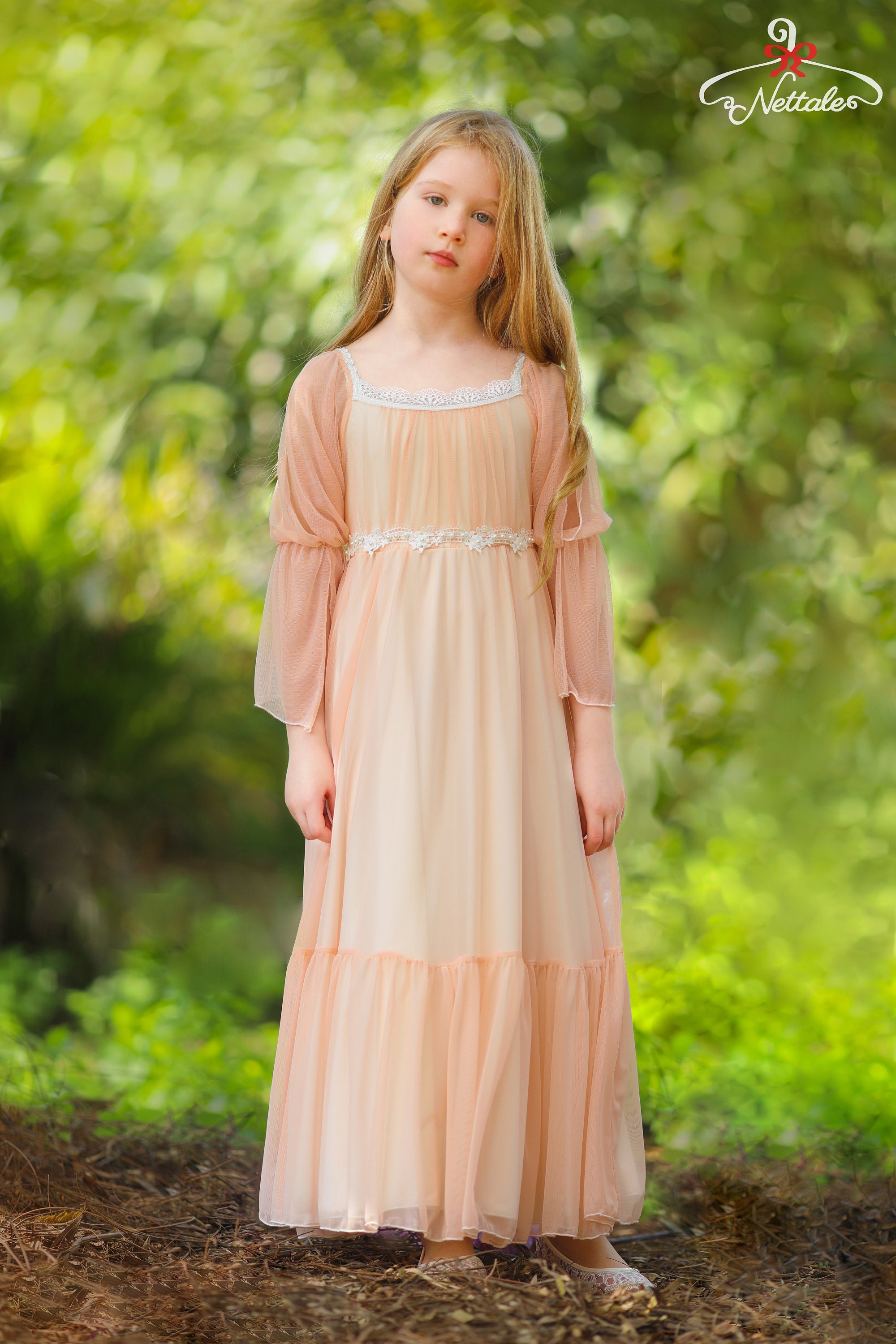 Bohemian Flower Girl Maxi Dress Etsy