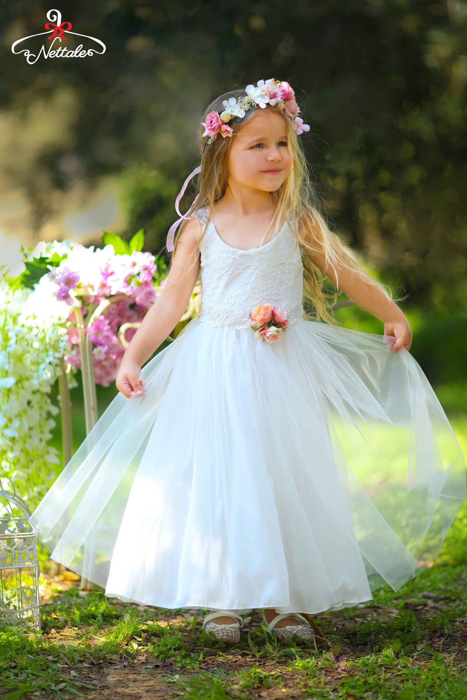 Full Ivory Tutu Toddler Flower Girl Dress Tween Prom Dress | Etsy