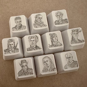 Baldur&#39;s Gate 3 Characters Keycap Set (10)