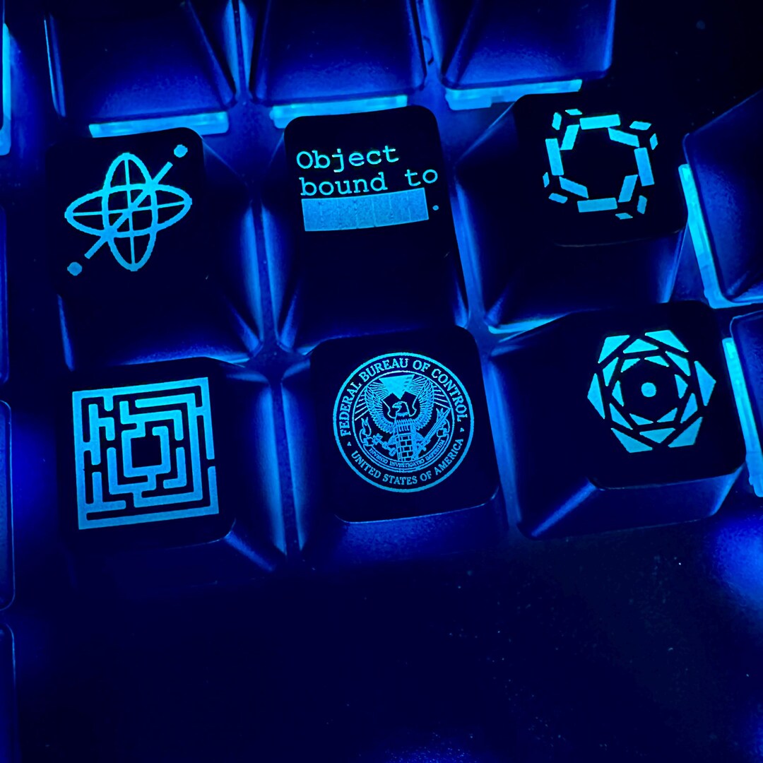 Federal Bureau of Control Keycap Set, Backlit, Set of 6 - Etsy