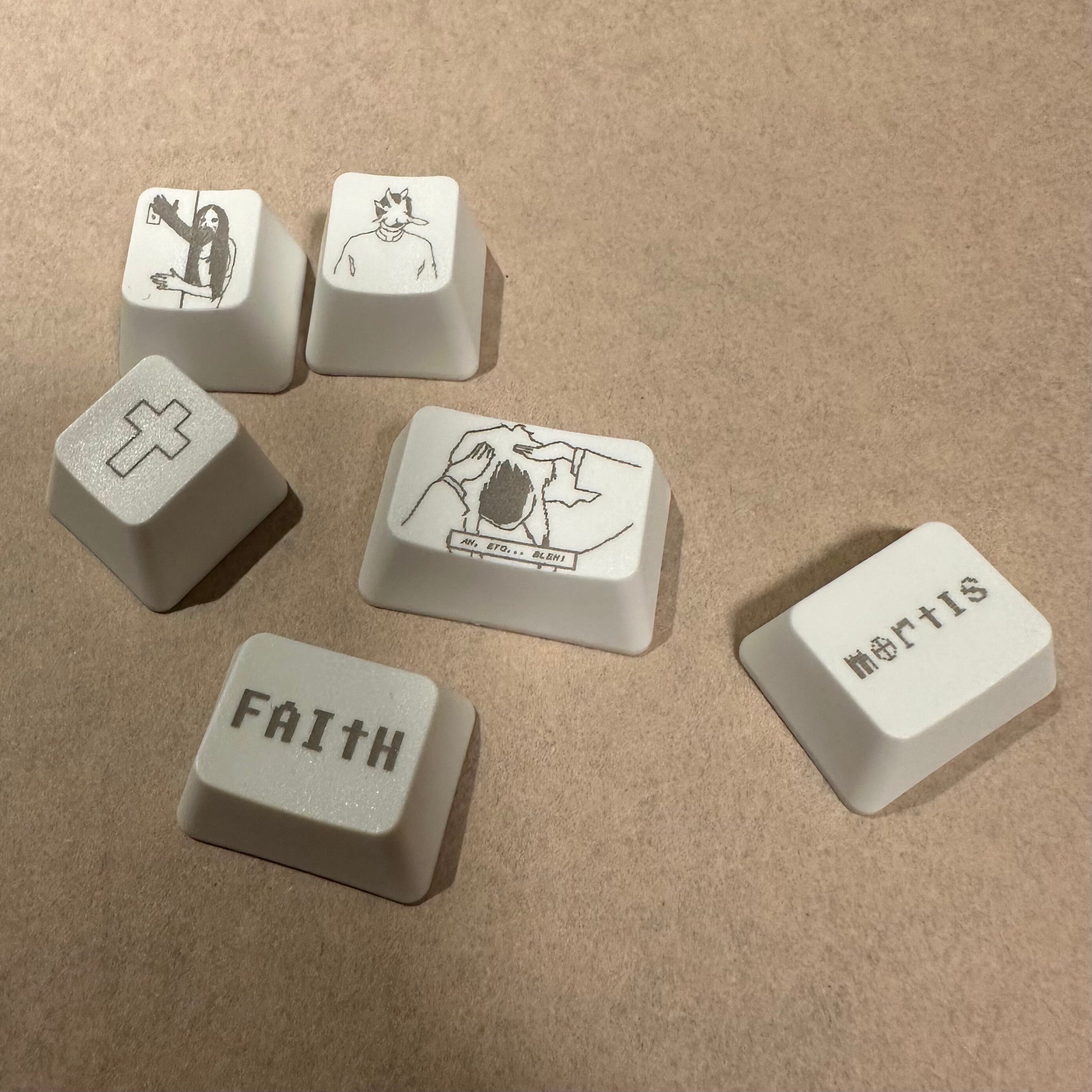 Catholic Keycaps Faith the Unholy Trinity Keycap Set (6) - Etsy