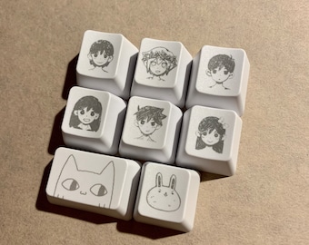 Omori Sprout Mole + Bunny Cute Glitter Phone Charm