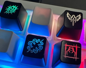 Baldur's Gate Spells Keycap Set, Backlit, set of 4