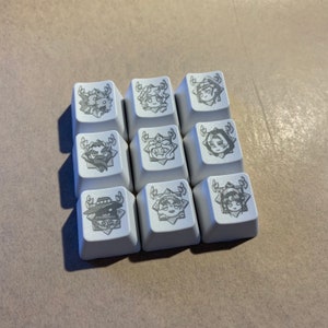 Hades Keycap Set, Bond Badges set of 9