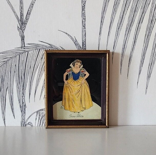 Vintage Artwork, Snow White and the Seven Dwarfs, Framed Print, Walt Disney Entertainment, circa 30's