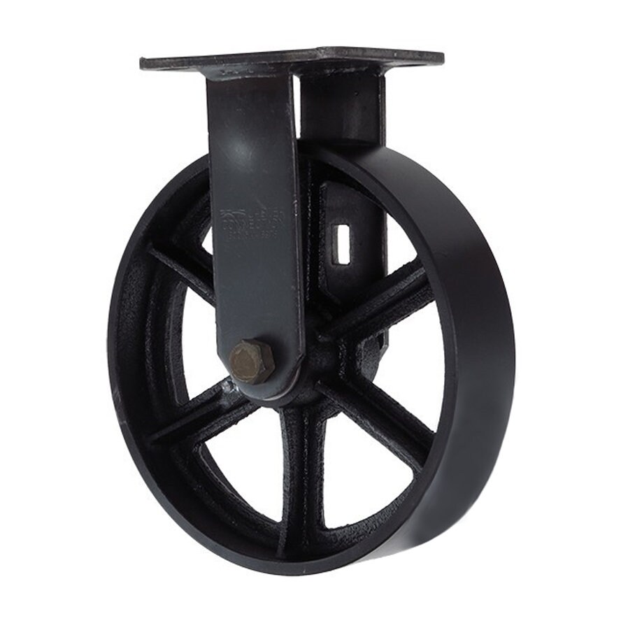 Fixed Industrial Furniture Castors with Cast Iron Wheel Etsy