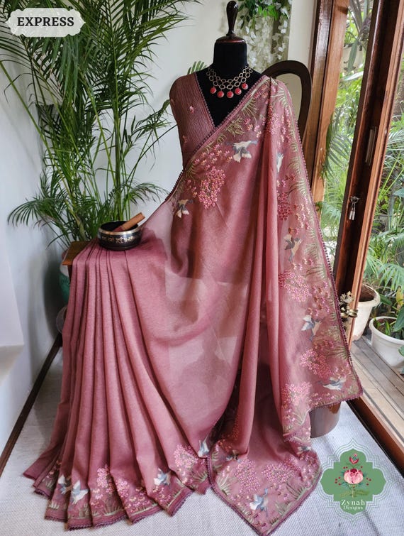 tissue saree dress design Green,red,blue hand embroidered tissue silk long dresses. , #tissuesilk  #tissuedress #tissuelongfrocks #longfrocks #handembroidery #maggamwork  #trendingdress #dallaspopup #dallasshows #handwork