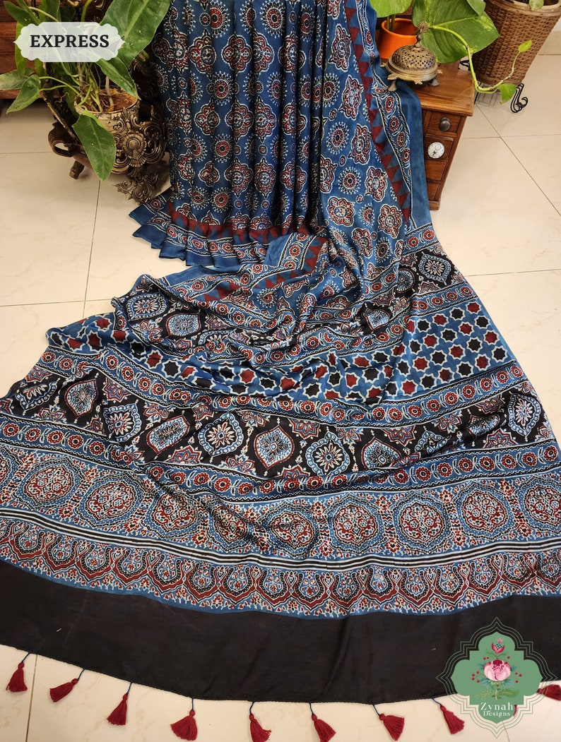 Amber Shirt - Indigo Dreams in Ajrakh main image 1