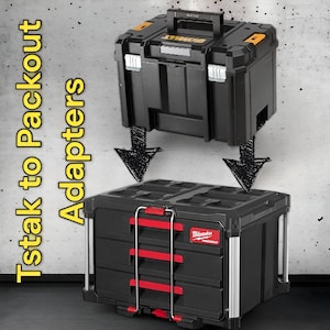 Adaptador DeWalt TSTAK a MILWAUKEE PACKOUT: conector de almacenamiento de herramientas impreso en 3D