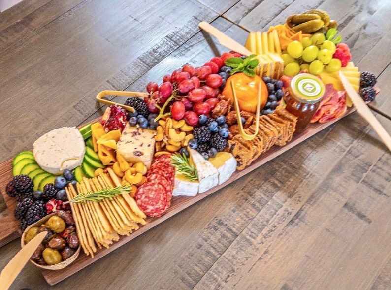 Rustic charcuterie board Serving board Cheese tray Etsy