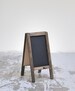 Rustic reclaimed double sided a-frame chalkboard wedding sign tabletop easel 