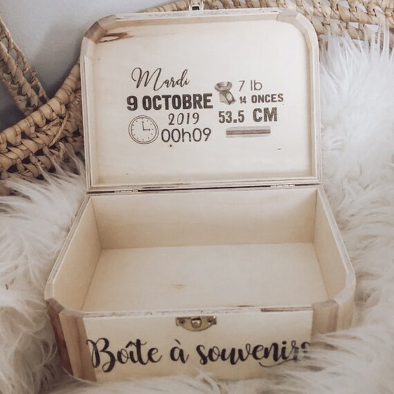 Boite Souvenirs Bebe Coffret Naissance Personnalise Etsy