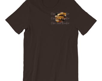 UPS Paintbrush Logo Shirt, United Parcel Service Artistic Graphic Tee, UPS Worker Gift, Delivery Driver Casual Unisex T-Shirt