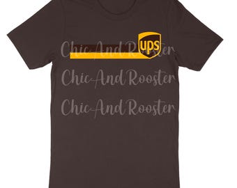 UPS Stripe Shirt, United Parcel Service Inspired Graphic Tee, UPS Worker Gift, Delivery Driver Casual Striped T-Shirt, Unisex UPS Apparel