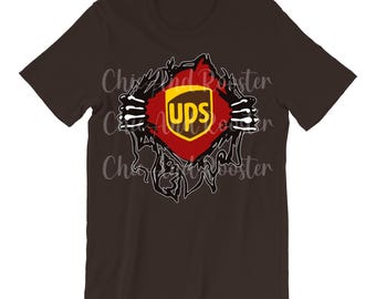 UPS Superhero Shirt, United Parcel Service Inspired Graphic Tee, Delivery Driver Gift, Funny UPS Worker Unisex T-Shirt