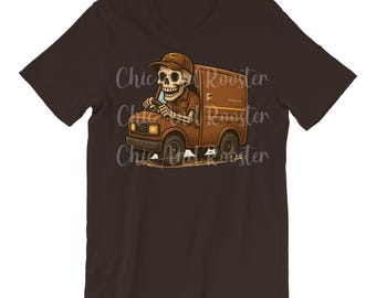 UPS Skeleton Truck Shirt, UPS Halloween Shirt, United Parcel Service Shirt