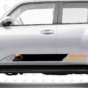 2x Mountains expedition graphics side stripe decal fit to Toyota 4Runner