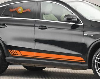Pegatinas de vinilo con diseño de franjas deportivas para puertas de Mercedes-Benz GLE-Class C292 Edition AMG