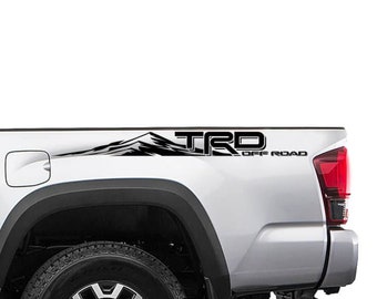 2X Truck Bed Side Mountains Calcomanías de vinilo Pegatinas Great Mountain fit to Tacoma TRD Off Road