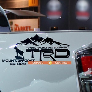 Pair of TRD Mountains Goat Edition Side Vinyl Decals Stickers for Toyota 4Runner Tundra Tacoma FJ Cruiser 2  ----  9036