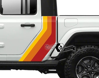 Retro Heritage Stripe Decals Kit for Jeep Gladiator