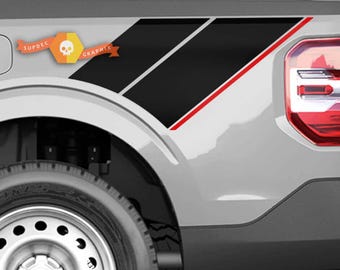 Pegatinas de vinilo con franjas paralelas para el guardabarros trasero del Ford Maverick FX4