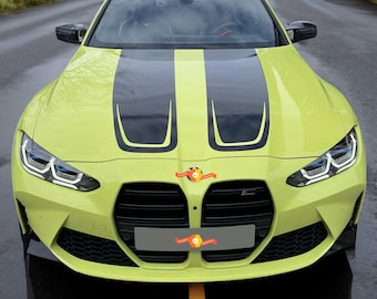 CSL Style Hood Stripes for 2021 BMW M4 M3 G80 G82 G83 Vinyl Decal ...