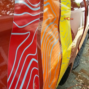 Vintage Side colors with Topographic Lines with background Sport PRO Off road Stripes fit to Toyota Tacoma Tundra