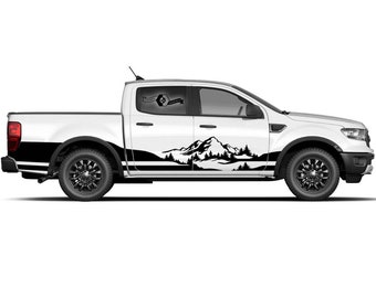 Side Doors Mountain Forest Vinyl Decal Graphics Vinyl Stickers fit Raptor