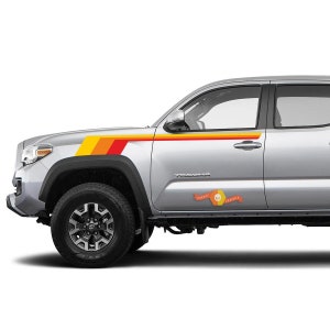 Racing Retro vintage stripe kit Sport 4x4 Off Road PRO decal fit to Toyota Tacoma TRD  - 9271