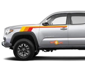 Racing Retro vintage stripe kit Sport 4x4 Off Road PRO decal fit to Toyota Tacoma TRD  - 9271