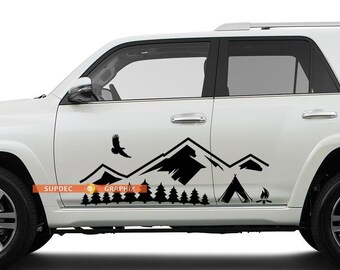 Paar 4Runner 2023 Seitentür Vinyl Berge Aufkleber Streifen Aufkleber für  Toyota 4Runner TRD