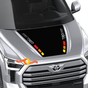 New Tundra 2022 Hood TRD SR5 Off Road Sport Vintage Stripes Wrap Decal Sticker Graphics SupDec Design