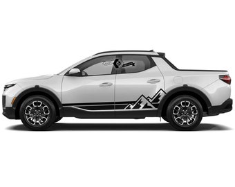 New Pair Mountains Side Doors Vinyl Stickers Decal Graphic Kit for Santa Cruz