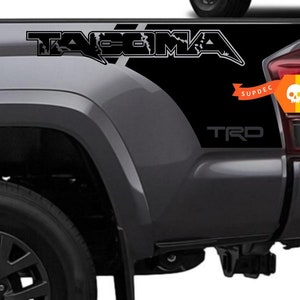 Pair of TRD Tacoma in Raptor style Bed Side Vinyl Decals Kit Stickers for Tacoma 16-20 - 8739