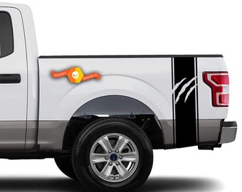2x Claw Marks racer Bed Side Stripes Truck decals