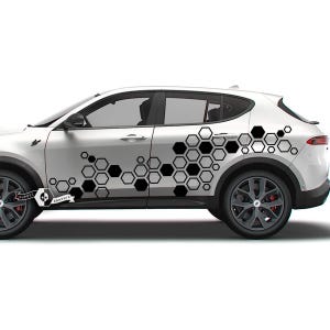 2x side Honeycomb Vinyl  body decal Graphics fit to Hornet