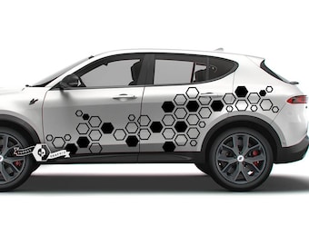 2x side Honeycomb Vinyl  body decal Graphics fit to Hornet