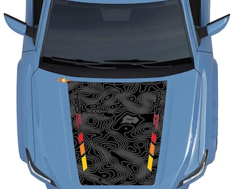 Vinilo adhesivo TRD Off Road con mapa topográfico para el capó del Toyota 4Runner 2024