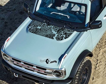 Mapa topográfico Hood Decalcomanías Pegatinas Bronco Style