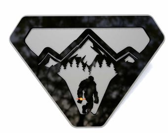 Mountains Sasquatch Bigfoot Yeti Fender Badges Tailgate Emblem 3D Badge