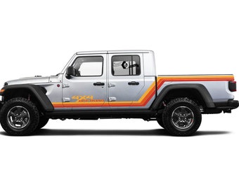 Kits gráficos Retro Vintage 4x4 Kit de rayas Off-Road sport Para Gladiator