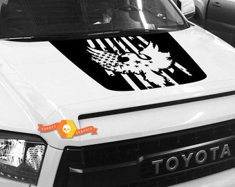 Hood USA Distressed Flag Bald Eagle decal TUNDRA 2014 2015 2016 2017 2018 graphics