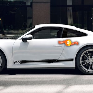 2x 911 Side Decals Rocker Panel Stripes Doors Kit Decal Sticker