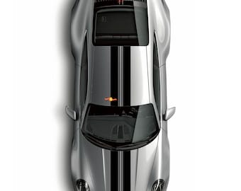 Pegatinas y vinilos decorativos para capó, techo y maletero del Porsche 997 Carrera