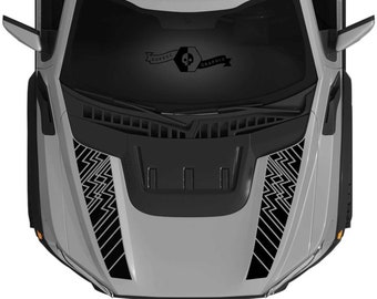 New Dual Many Lines Hood Vinyl Decals Graphics Vinyl Stickers for Raptor 2022 2023 F150
