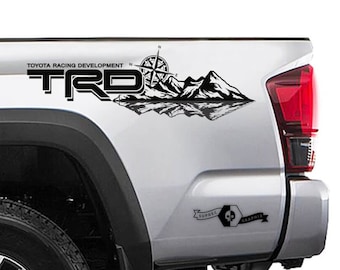 Side decal sticker with Mountains and Compass for TRD off road